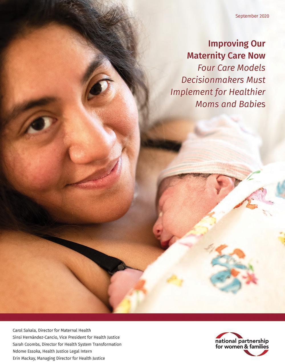 A closely cropped photo of a new mother craddling her infant