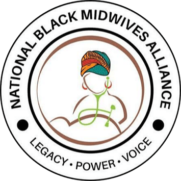 National Black Midwives Alliance logo, with tagline legacy power voice